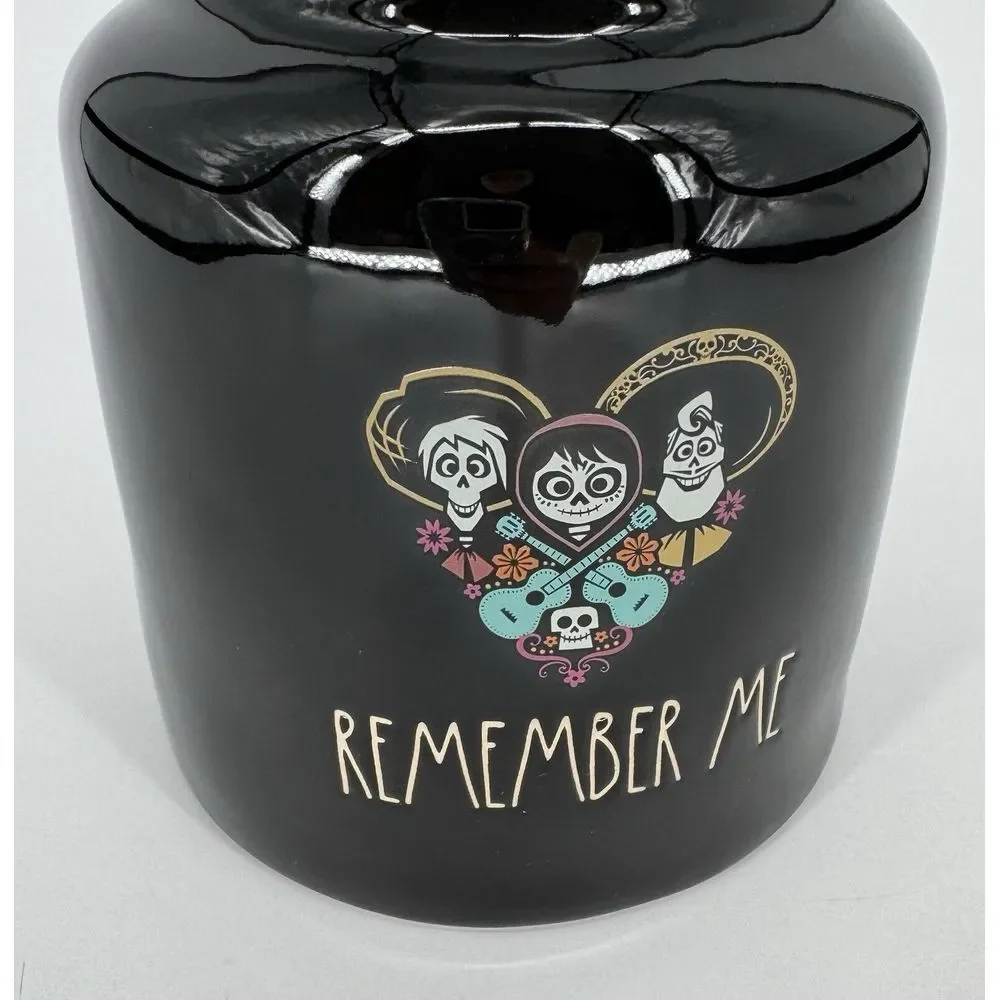 Rae Dunn Coco Disney Pixar Black‎ Large Ceramic Brand New Remember Me Canister